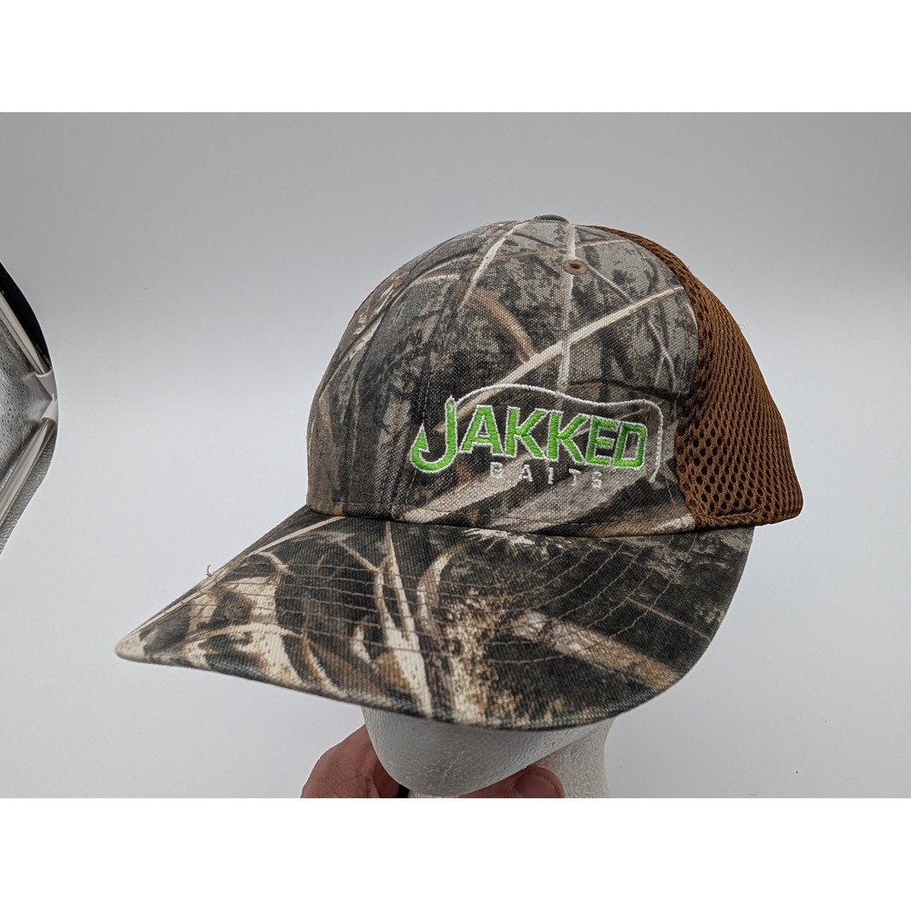 Jakked Baits Camo Mesh Stretch Fit Richardson 855 Hat LG-XL Realtree Fishing Cap